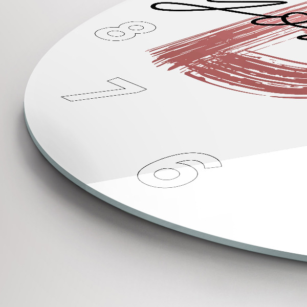 Ceas rotund de perete din sticlă Inscripția Fii tu însuți