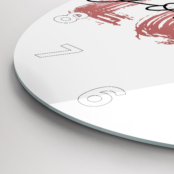 Ceas rotund de perete din sticlă Inscripție Iubește-te pe tine însuți