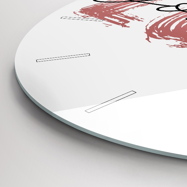 Ceas rotund de perete din sticlă Inscripție Iubește-te pe tine însuți