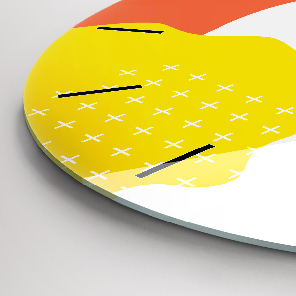 Ceas rotund de perete din sticlă Abstracția POP