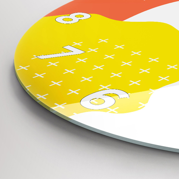 Ceas rotund de perete din sticlă Abstracția POP