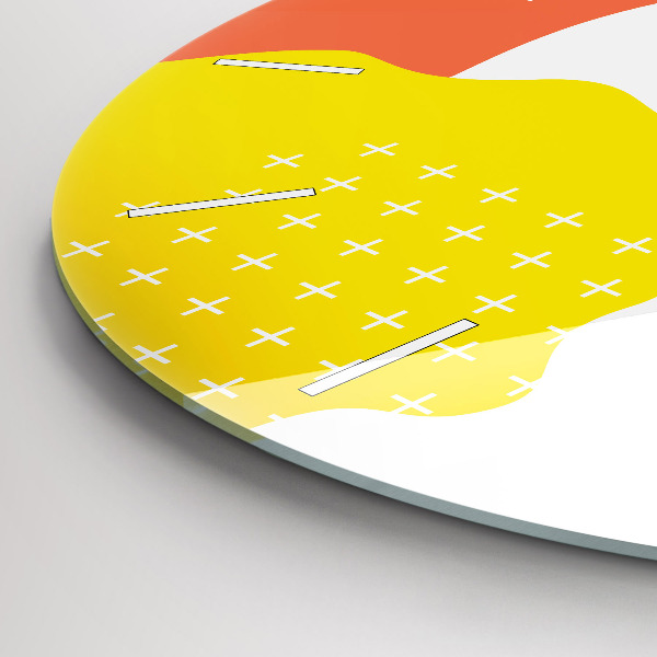 Ceas rotund de perete din sticlă Abstracția POP