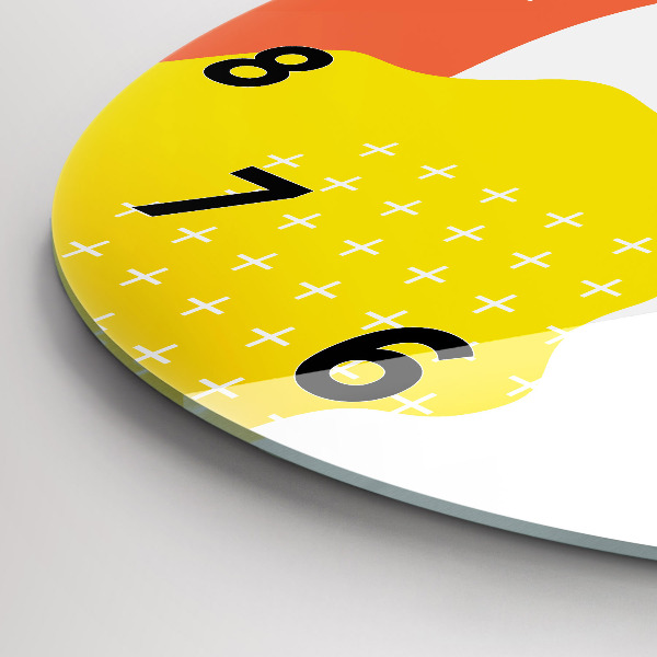 Ceas rotund de perete din sticlă Abstracția POP