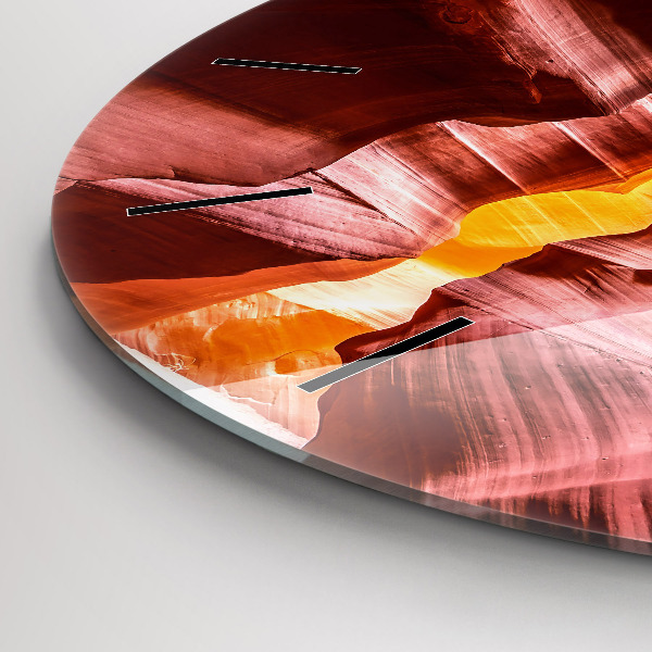 Ceas rotund de perete din sticlă Canion de nisip