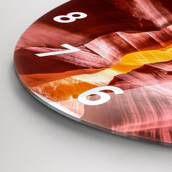 Ceas rotund de perete din sticlă Canion de nisip