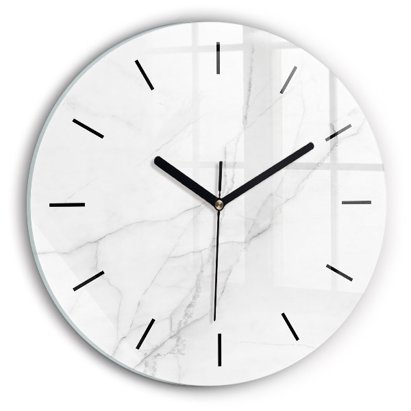 Ceas rotund de perete din sticlă Marmură decorativă