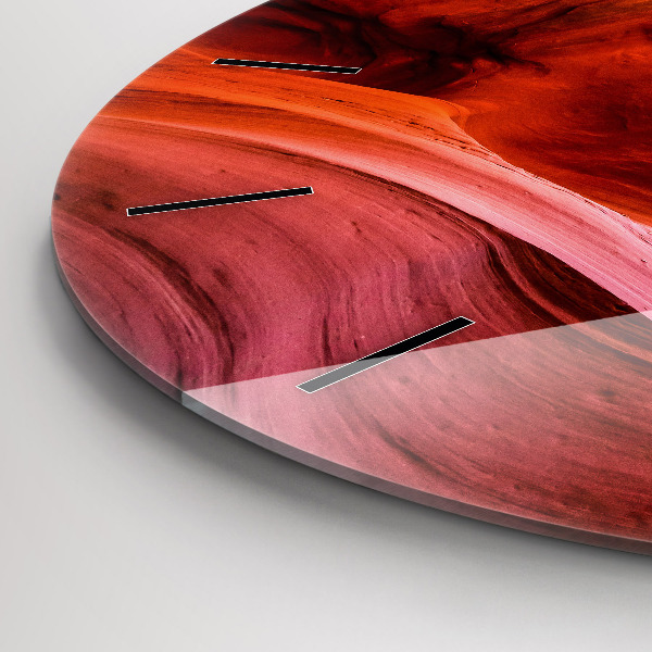 Ceas rotund de perete din sticlă Canion