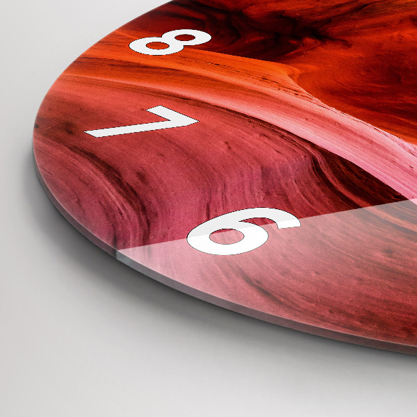 Ceas rotund de perete din sticlă Canion