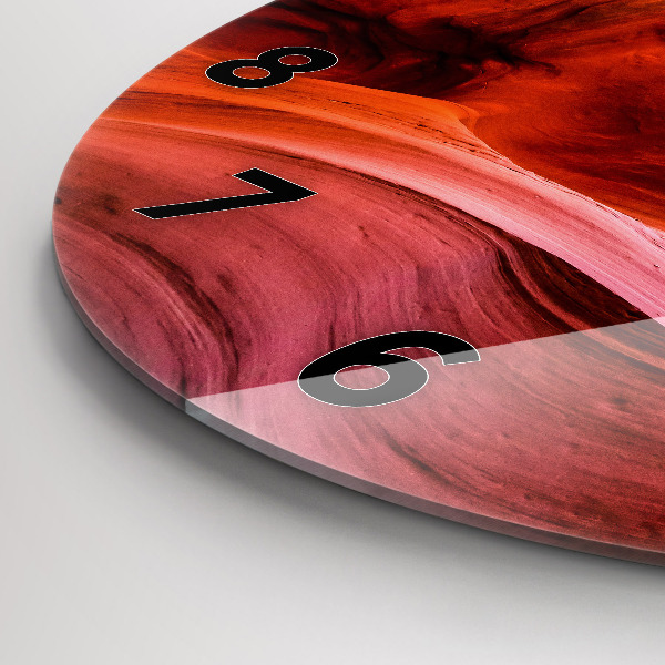 Ceas rotund de perete din sticlă Canion