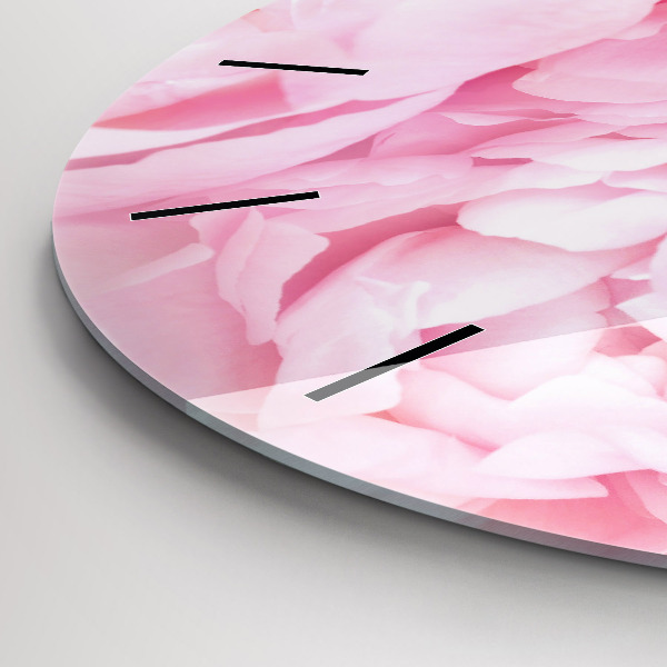 Ceas rotund de perete din sticlă Flori înflorite