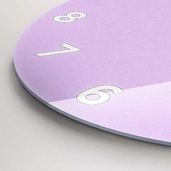 Ceas rotund de perete din sticlă Model pastel