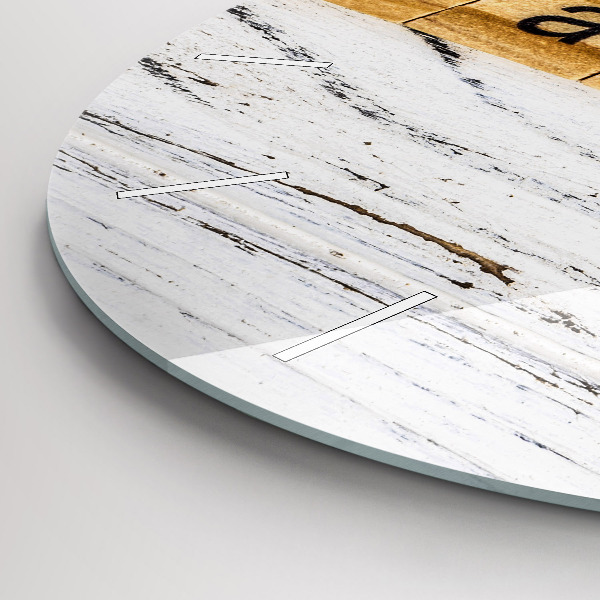 Ceas rotund de perete din sticlă Inscripția Familie