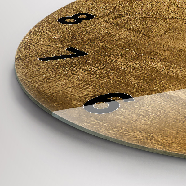 Ceas rotund de perete din sticlă Panza decorativa