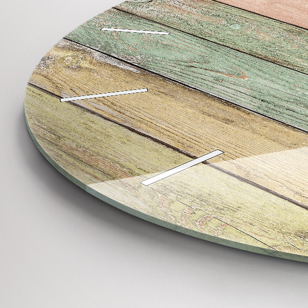 Ceas rotund de perete din sticlă Plăci colorate