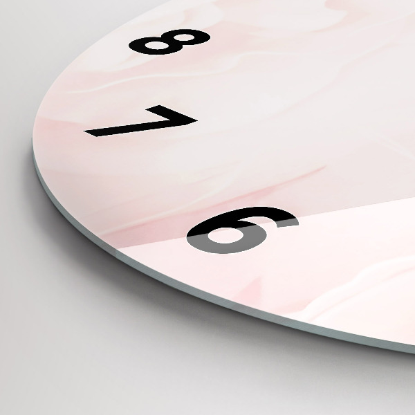 Ceas rotund de perete din sticlă Trandafiri înfloriți