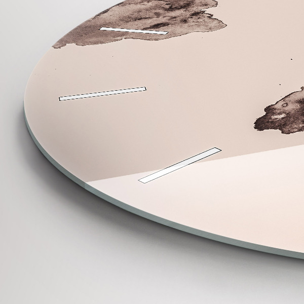 Ceas rotund de perete din sticlă Harta lumii acuarela