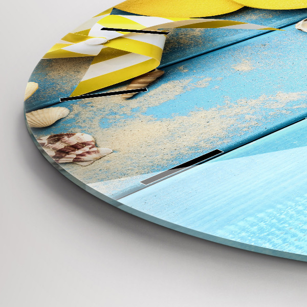 Ceas rotund de perete din sticlă Accesorii și plăci de plajă