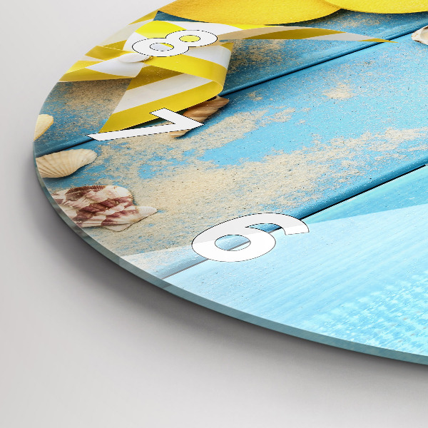 Ceas rotund de perete din sticlă Accesorii și plăci de plajă