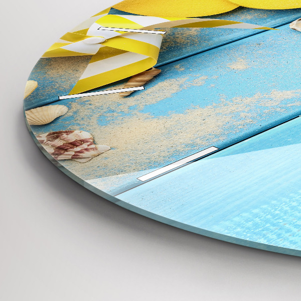 Ceas rotund de perete din sticlă Accesorii și plăci de plajă