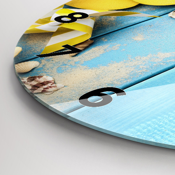 Ceas rotund de perete din sticlă Accesorii și plăci de plajă