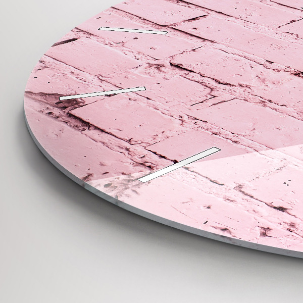 Ceas rotund de perete din sticlă Zid de cărămizi