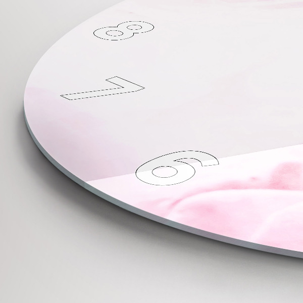 Ceas rotund de perete din sticlă Flori înflorite