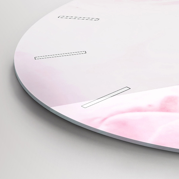 Ceas rotund de perete din sticlă Flori înflorite