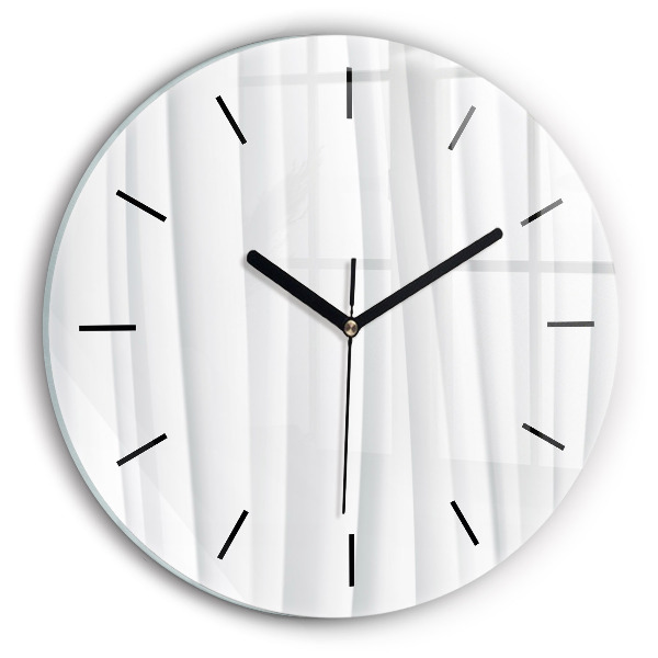 Ceas rotund de perete din sticlă Textura valuri