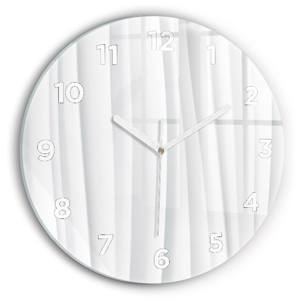 Ceas rotund de perete din sticlă Textura valuri