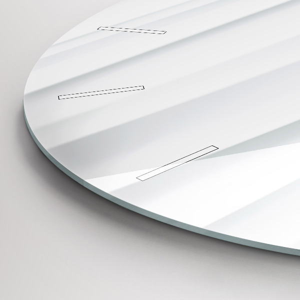 Ceas rotund de perete din sticlă Textura valuri