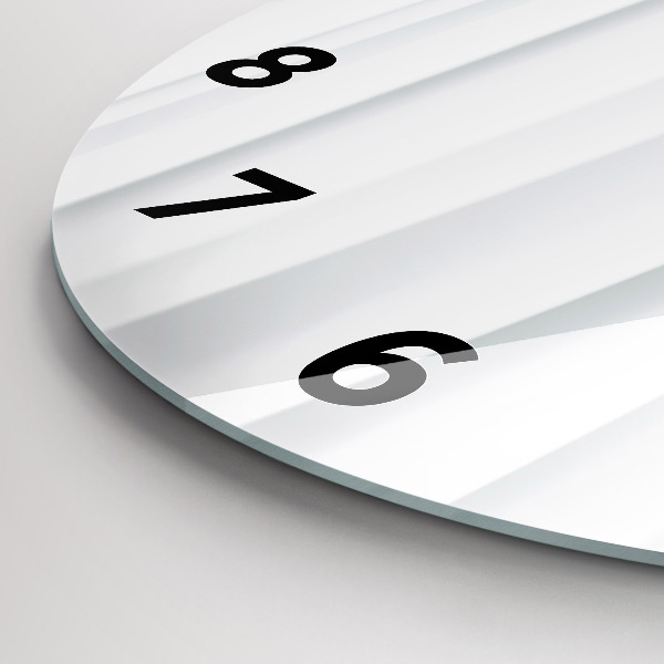 Ceas rotund de perete din sticlă Textura valuri