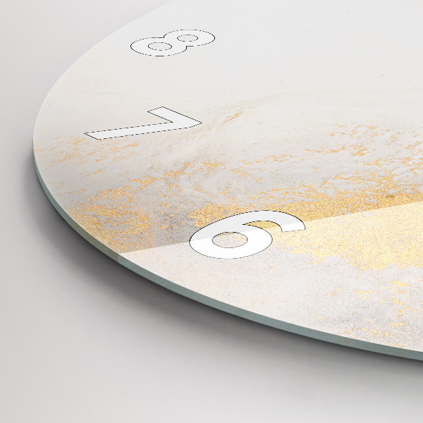 Ceas rotund de perete din sticlă Marmură artistică