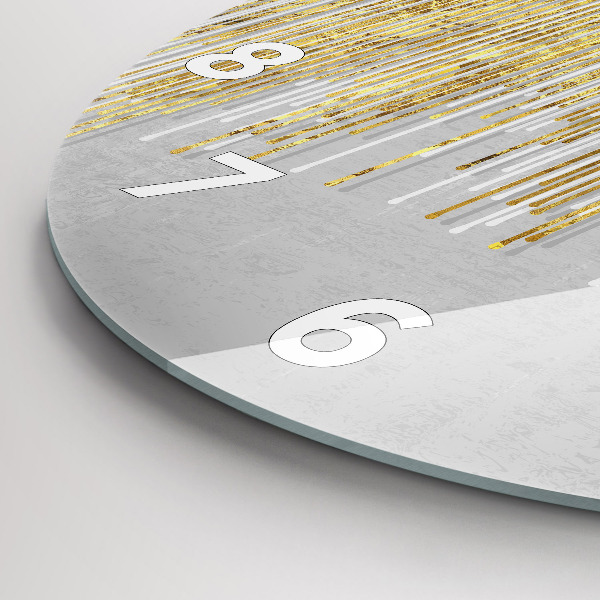 Ceas rotund de perete din sticlă Model decorativ și auriu