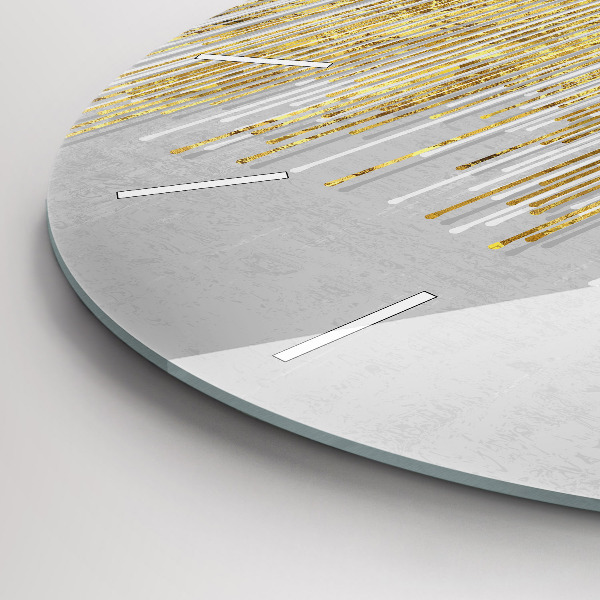 Ceas rotund de perete din sticlă Model decorativ și auriu