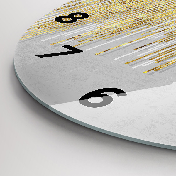 Ceas rotund de perete din sticlă Model decorativ și auriu