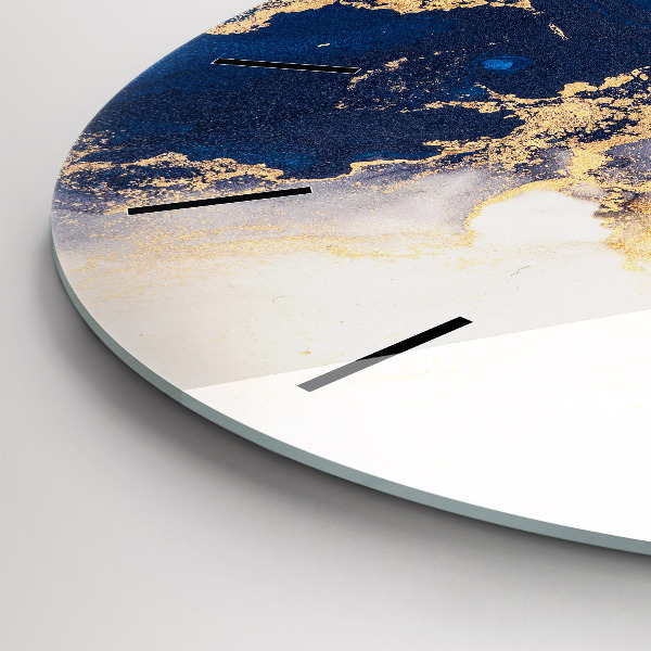 Ceas rotund de perete din sticlă Model de marmură