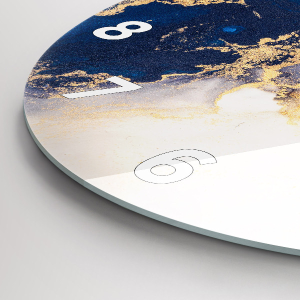 Ceas rotund de perete din sticlă Model de marmură