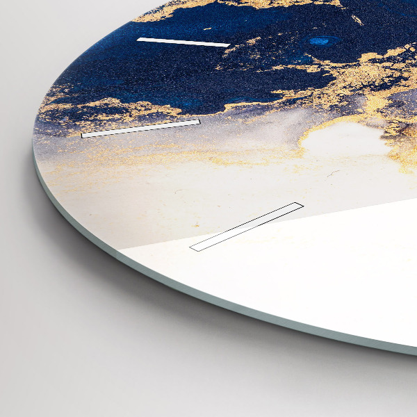 Ceas rotund de perete din sticlă Model de marmură