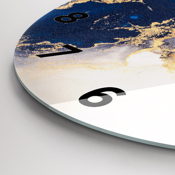 Ceas rotund de perete din sticlă Model de marmură