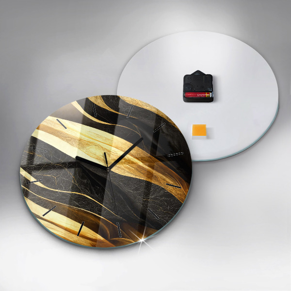 Ceas rotund de perete din sticlă Abstracție elegantă
