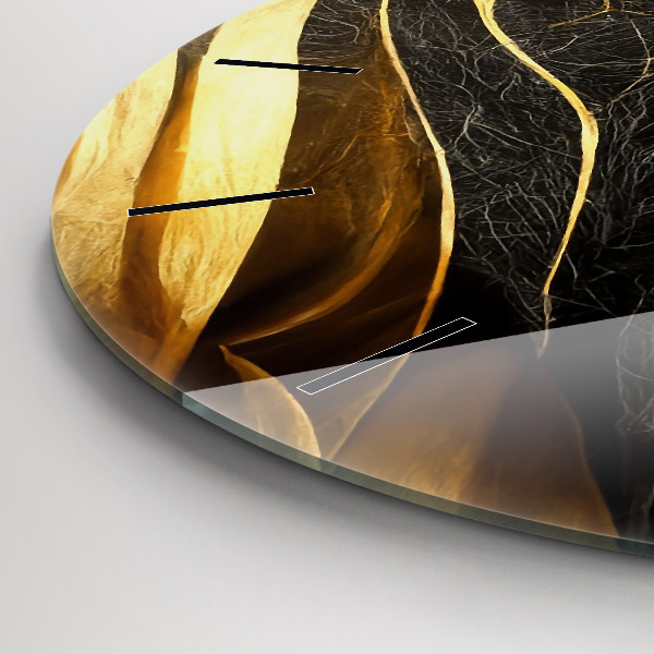 Ceas rotund de perete din sticlă Abstracție elegantă