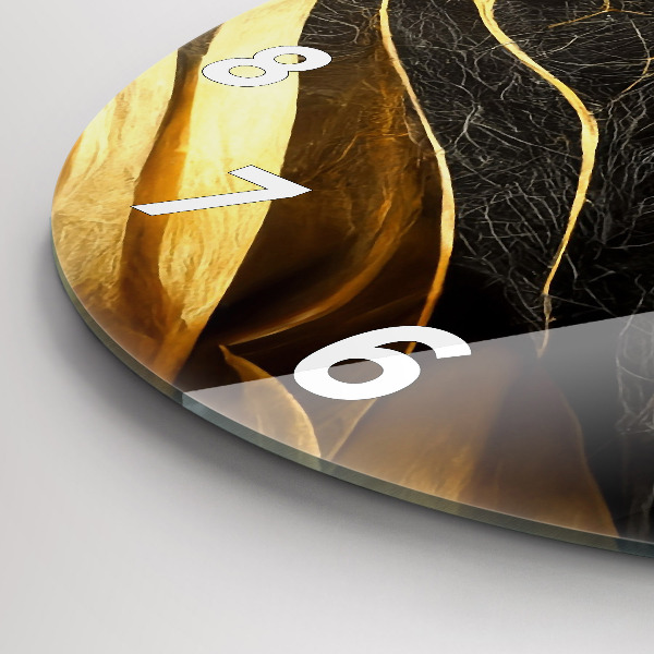 Ceas rotund de perete din sticlă Abstracție elegantă