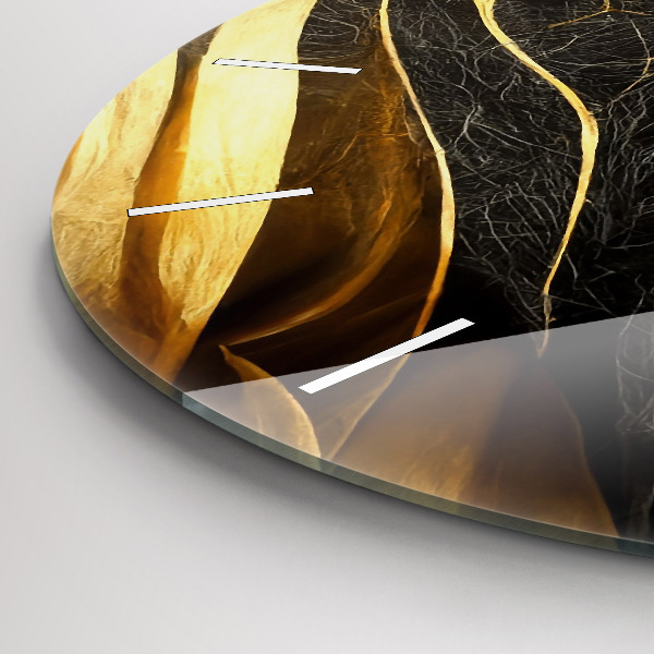 Ceas rotund de perete din sticlă Abstracție elegantă