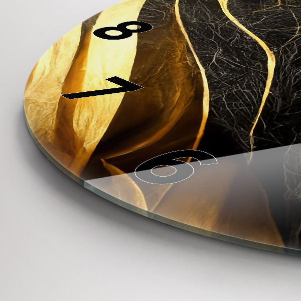 Ceas rotund de perete din sticlă Abstracție elegantă