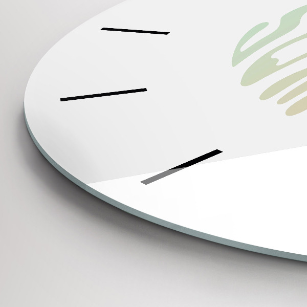 Ceas rotund de perete din sticlă Buna vara!