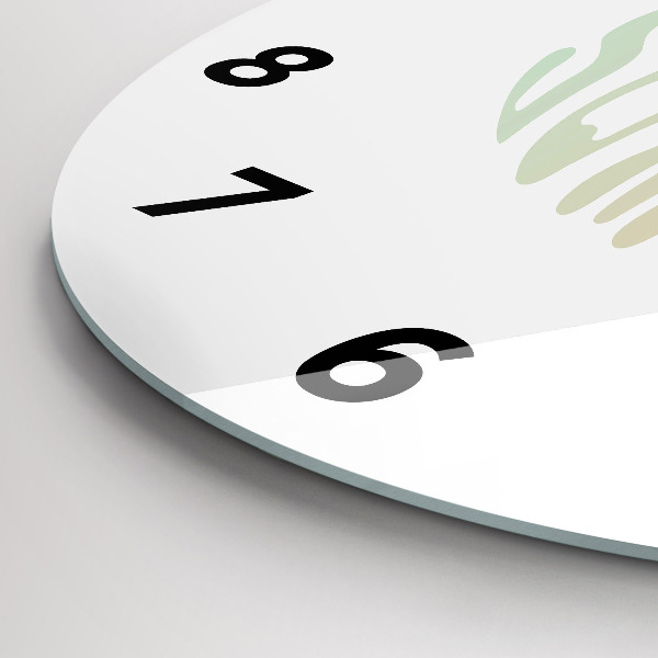 Ceas rotund de perete din sticlă Buna vara!