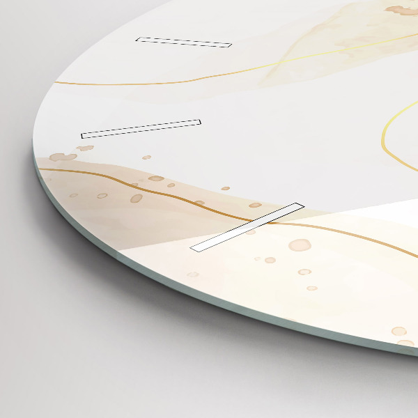 Ceas rotund de perete din sticlă Pete de acuarelă