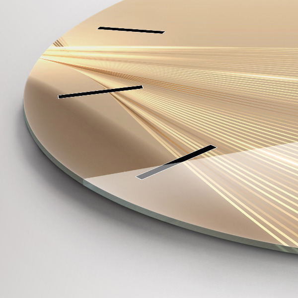 Ceas rotund de perete din sticlă Lumină abstractă