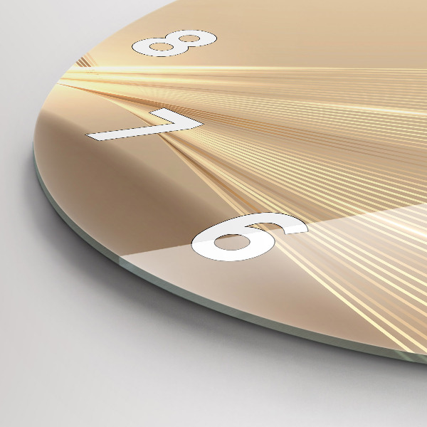 Ceas rotund de perete din sticlă Lumină abstractă