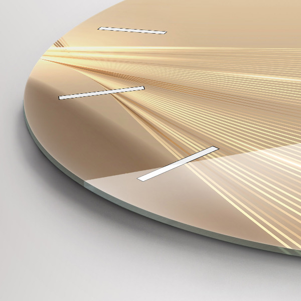 Ceas rotund de perete din sticlă Lumină abstractă